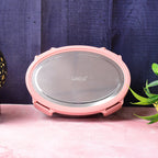 Compact Pink Stainless Steel Lunch Containers Perfect for Travel