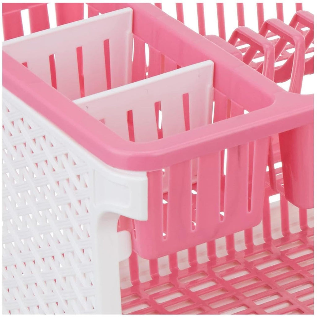 Side view of the kitchen organizer rack designed for efficient water drainage