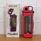Reusable sports water bottle 500ml with carry strap and measurement scale