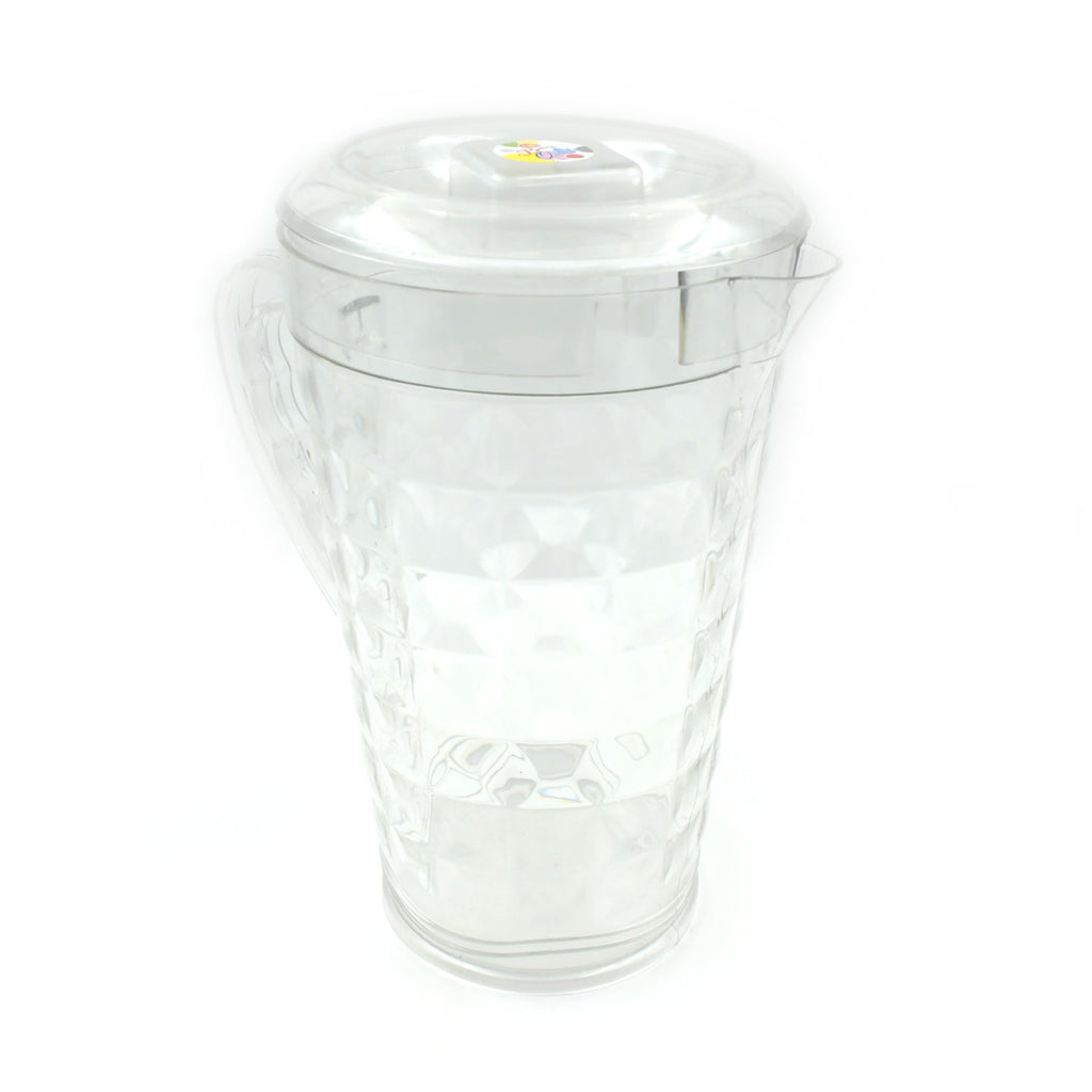Mocktail PET Plastic Jug filled with ice and lemon slices, showcasing its capacity for refreshing beverages.