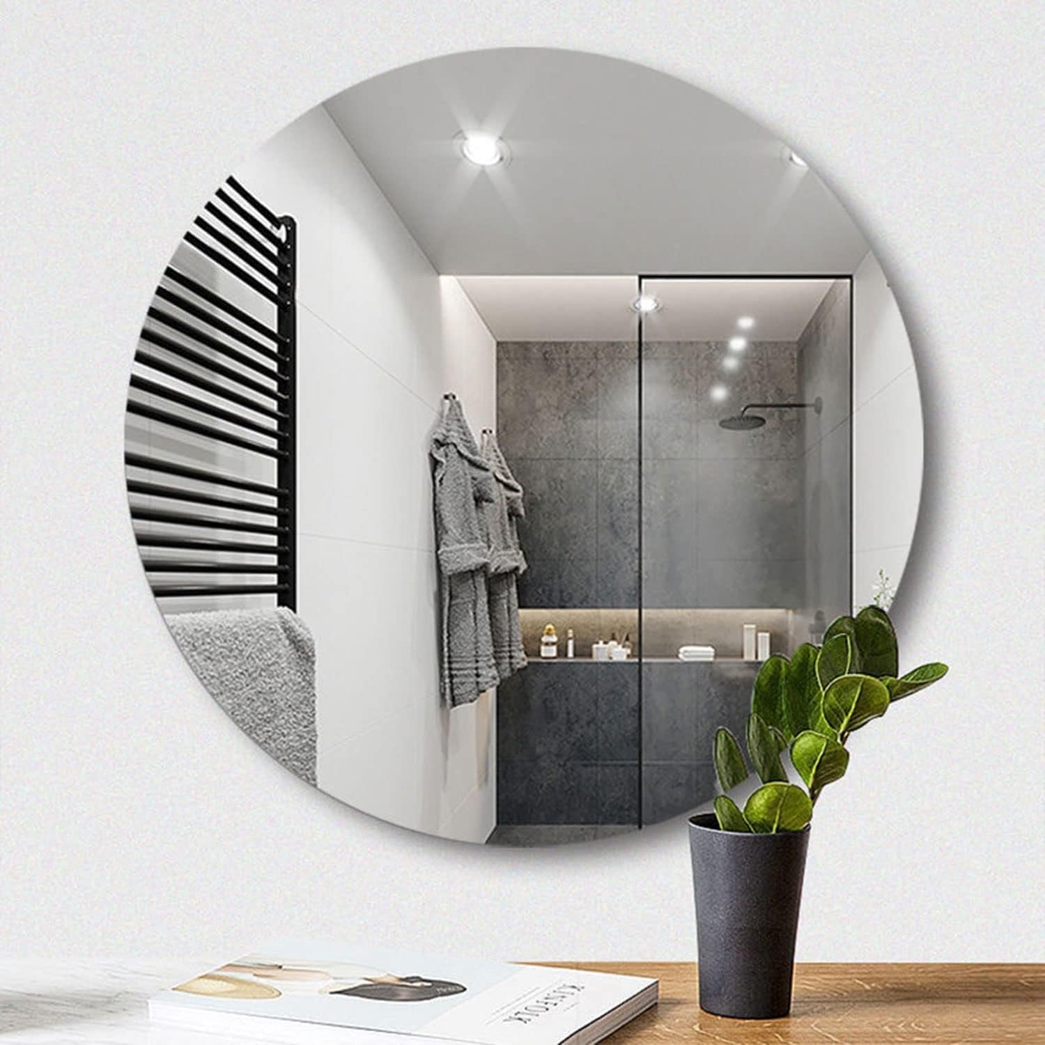 Square plastic mirror wall stickers used in room decoration