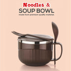 Close-up showing BPA-free outer shell of Home Chef insulated lunch bowl 650ml.