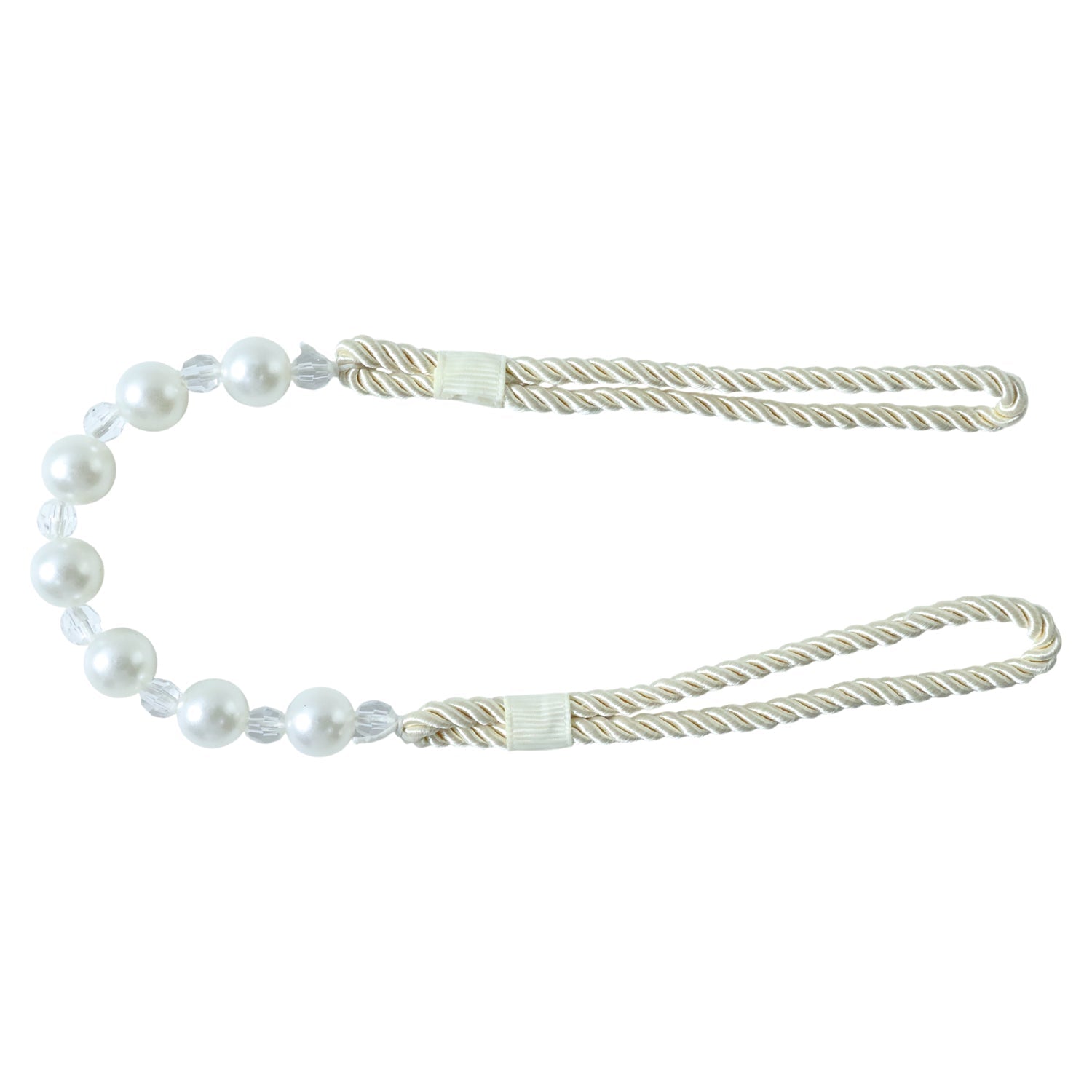 Classic pearl curtain band for elegant window décor