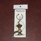 Antique finish metal keychain of Lord Shiva Shivaling with serpent