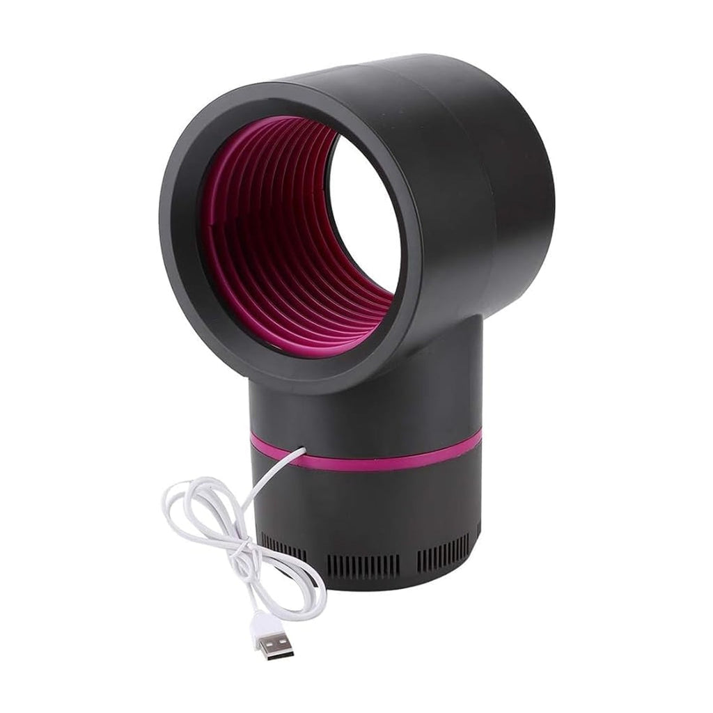 Green lighted USB electric mosquito killing lamp in operation