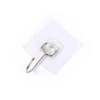 CrystalCling durable transparent self adhesive wall hook in bathroom setting
