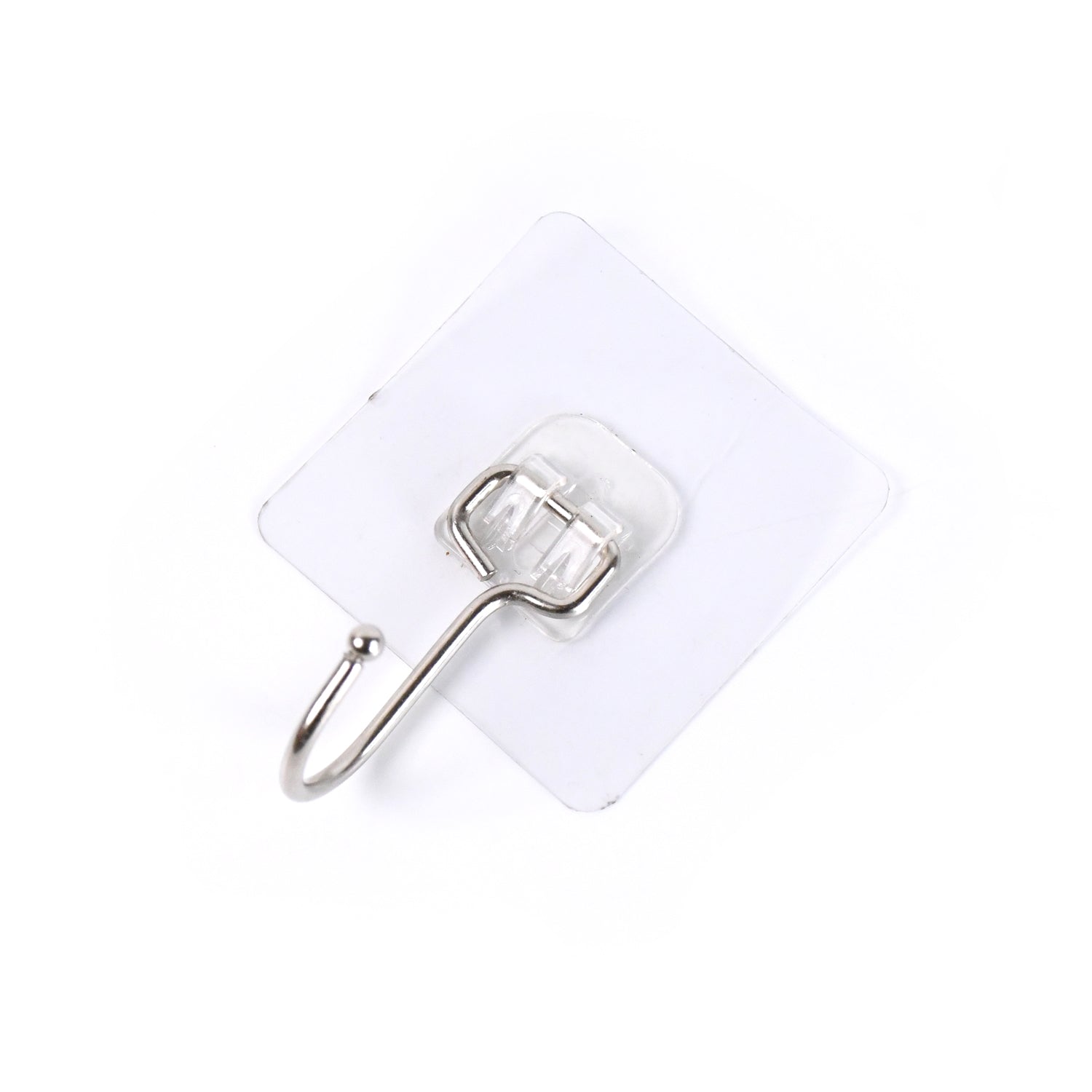 CrystalCling durable transparent self adhesive wall hook in bathroom setting