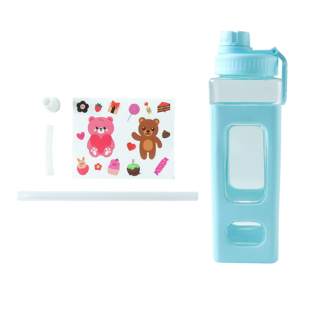 BPA free plastic hydration bottle with secure flip top lid