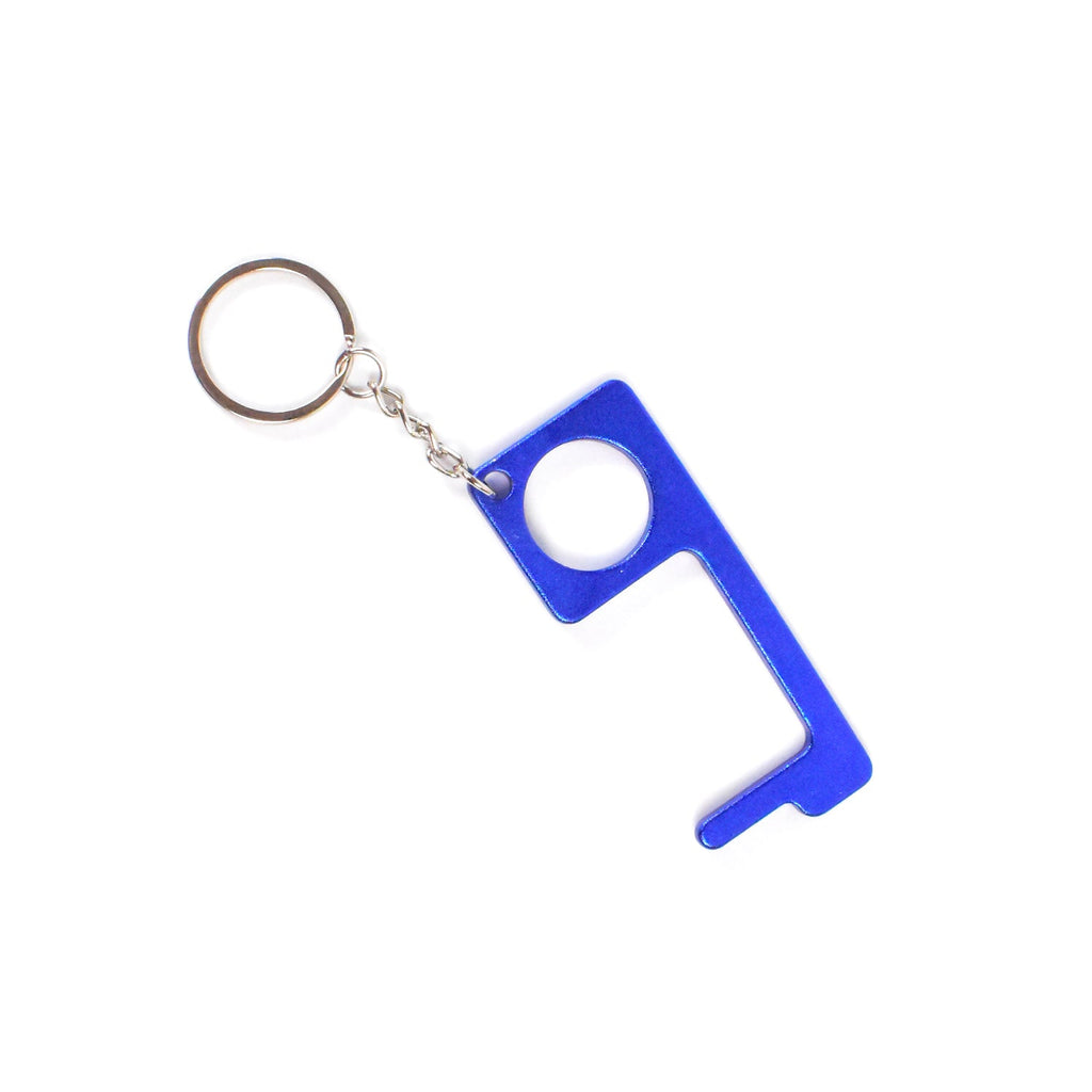 Metal Safe Touch Tool keychain used for touch-free door opening and button pressing