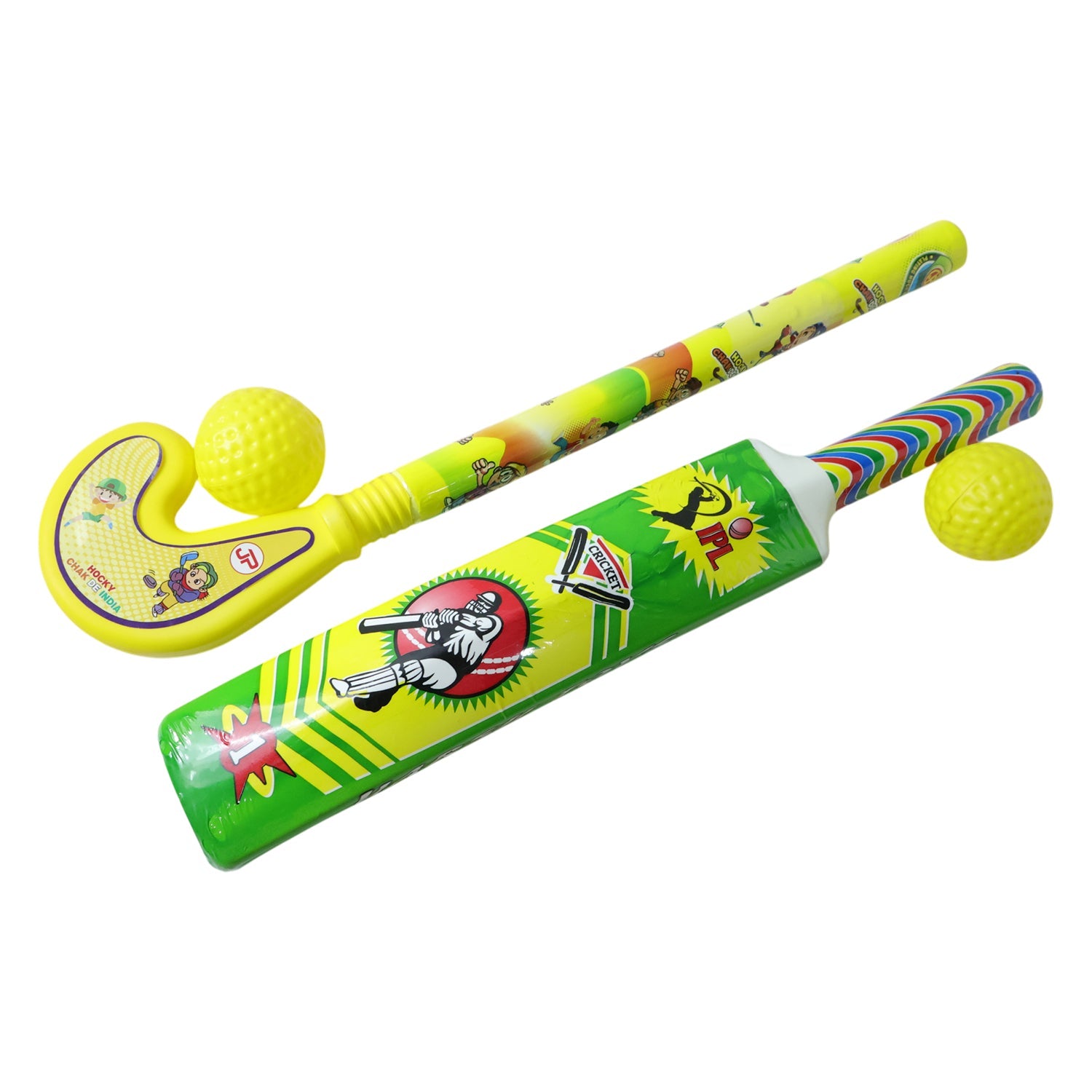 Retail packaging of the Kids Sports Combo Set, showing contents and branding.