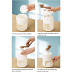 Ice shaver machine on a kitchen counter, showcasing its hand-cranked design.