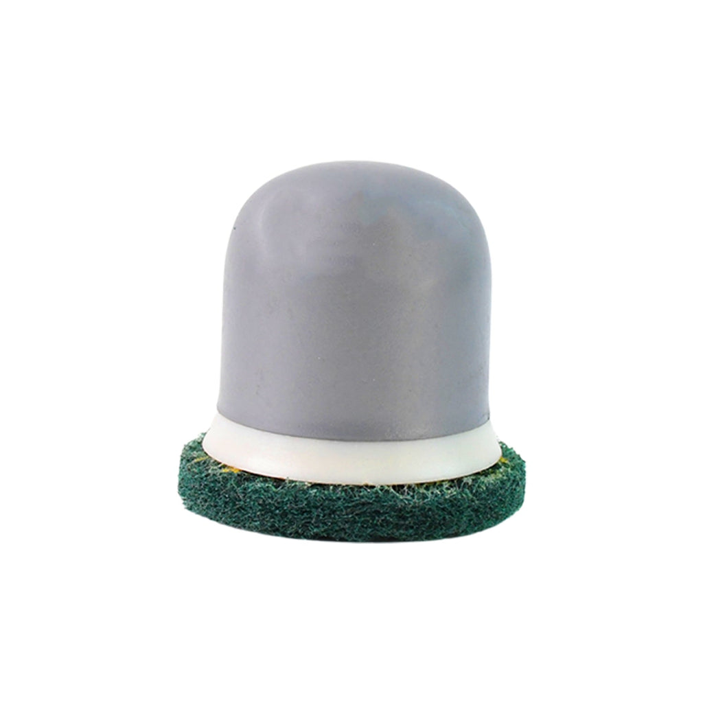 Heavy-duty kitchen scrubber with iron grip handle for cookware