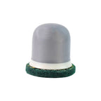 Heavy-duty kitchen scrubber with iron grip handle for cookware