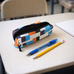 Printed textured fabric of pencil pouch