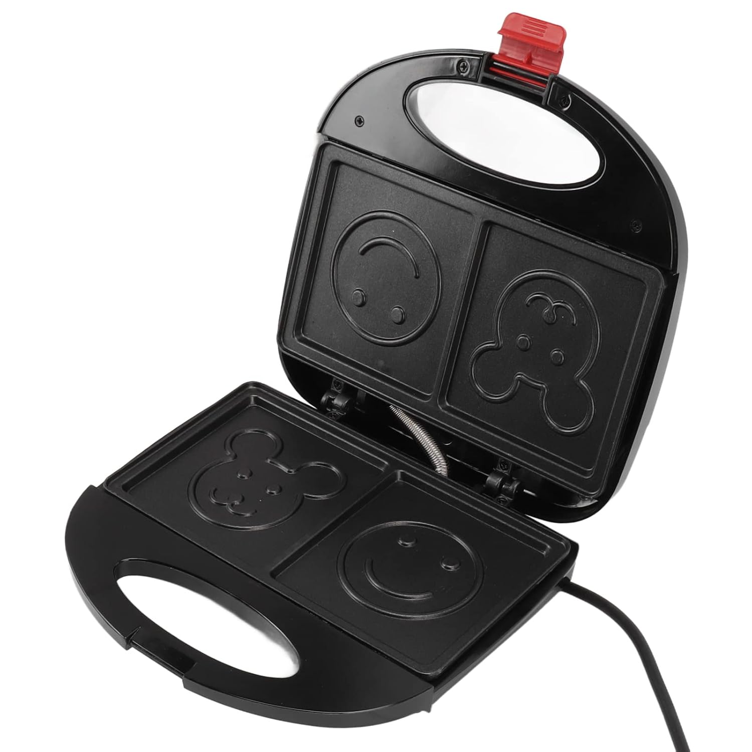 Non-stick cooking plates of the FirePot electric sandwich maker for easy cleaning.