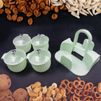 Airtight plastic jars showcasing cookies and dry fruits for fresh keeping.