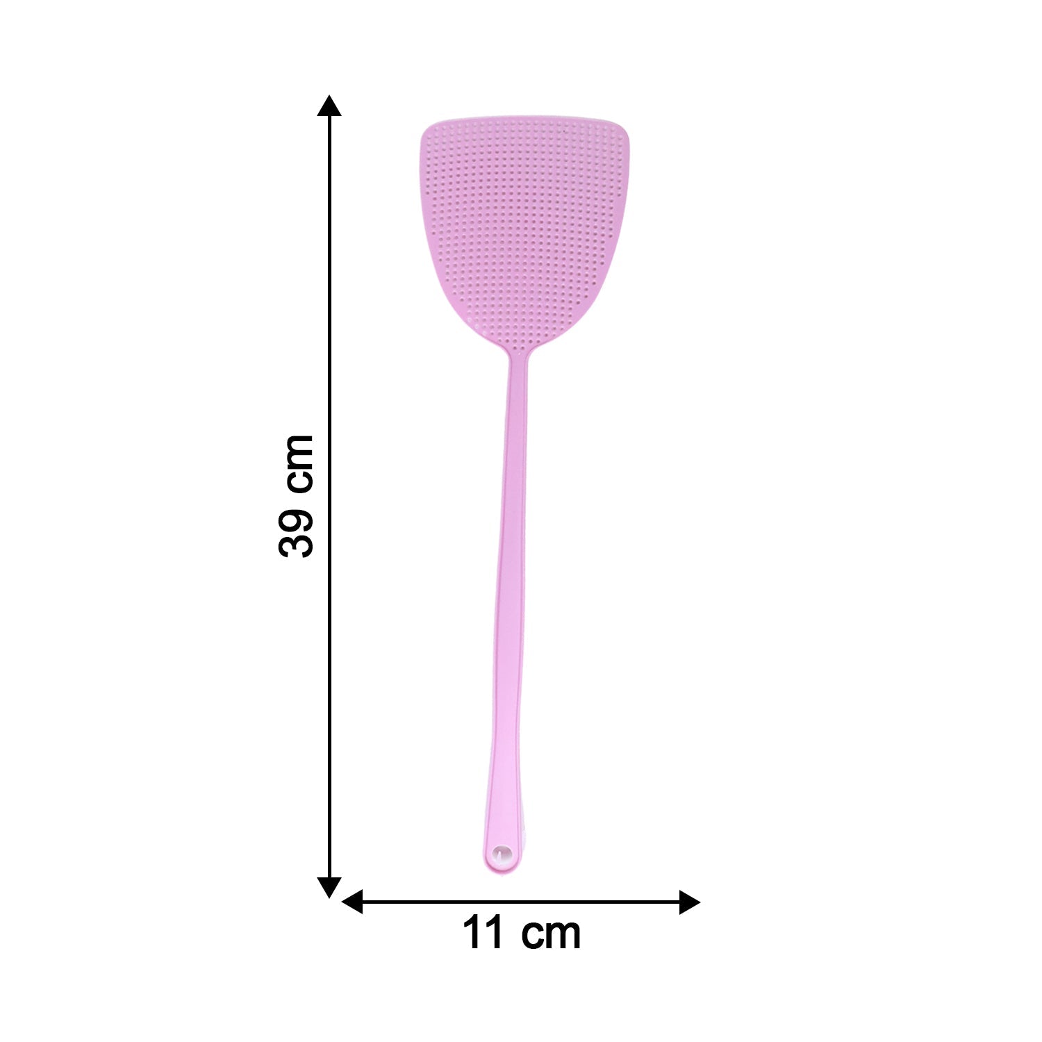 Reusable fly-killing swatter with long handle