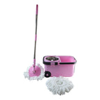 Detail of the hands-free wringing system of the floor cleaning mop bucket.