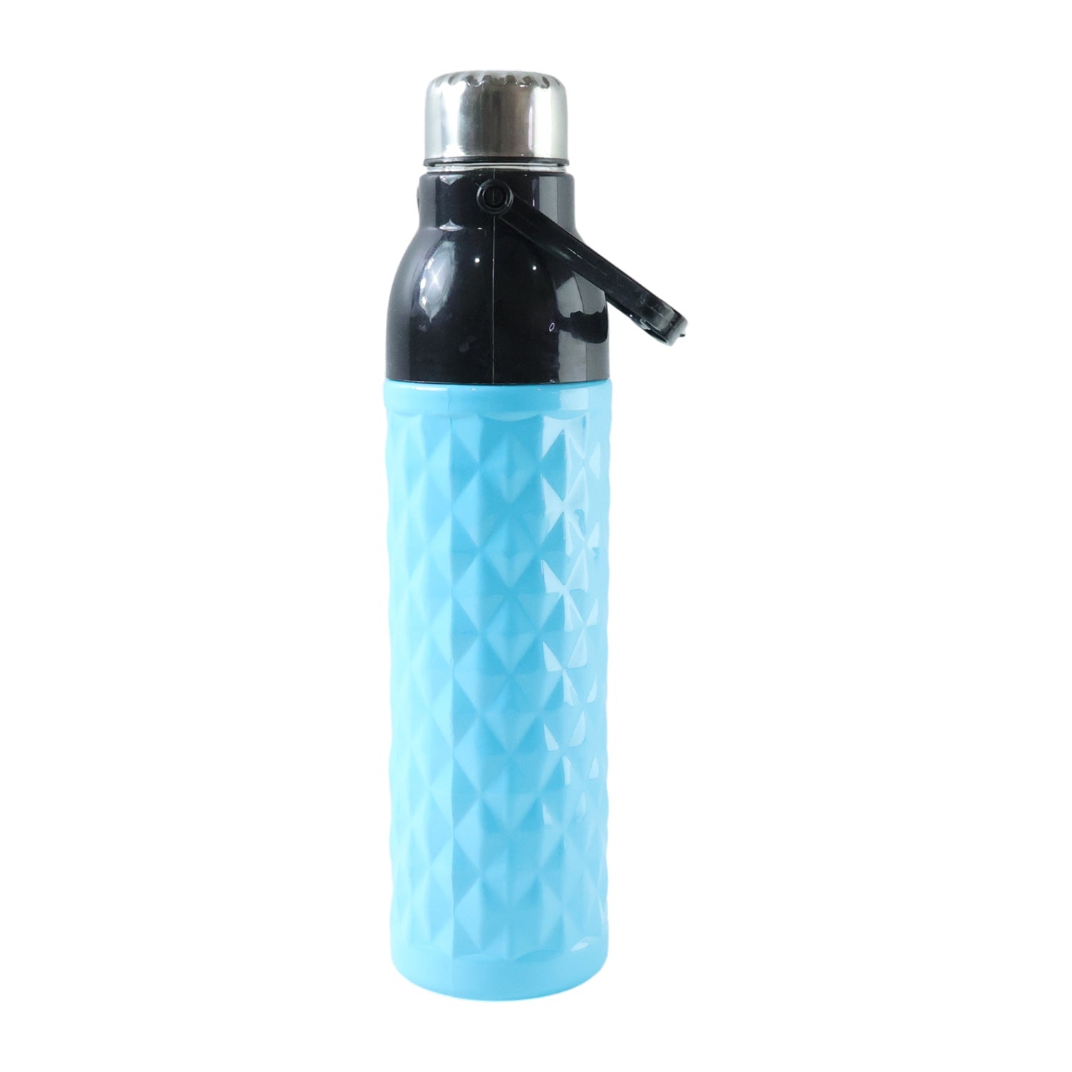 Reusable plastic sports water bottle for gym and travel