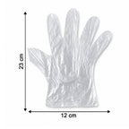 Packaging of disposable plastic gloves for hygienic tasks