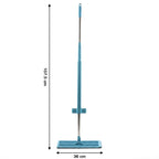 Rectangular microfiber mop head of flat floor mop suitable for wet and dry cleaning
