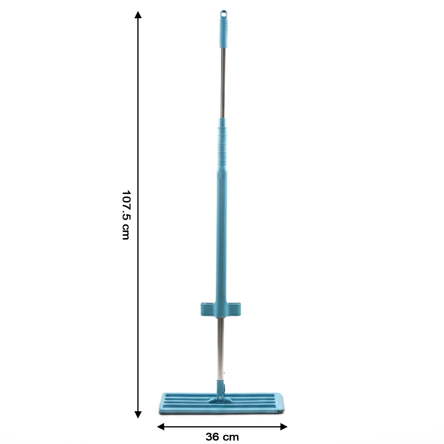 Rectangular microfiber mop head of flat floor mop suitable for wet and dry cleaning