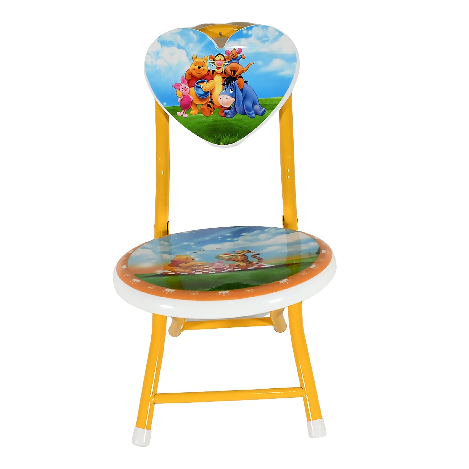 Kids folding chair shown with approximate dimensions for easy understanding.