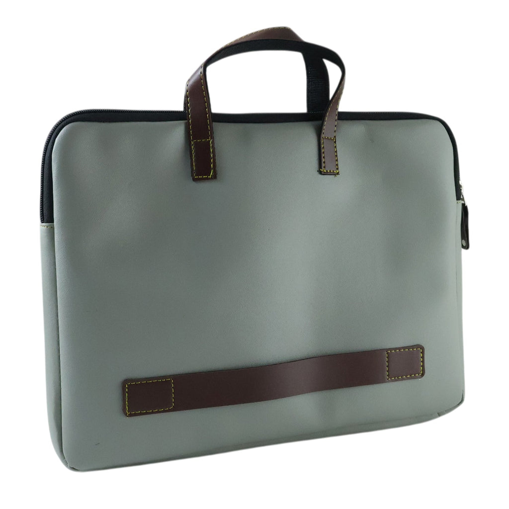 Stylish business briefcase with secure zipper closure