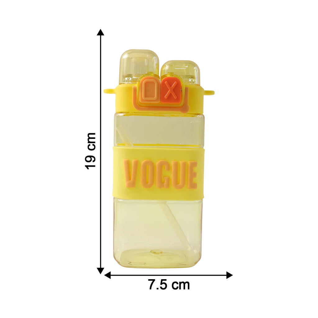 Portable kids water bottle with straw for active outdoor use