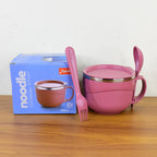 Apex noodle bowl with fork and fitted lid, perfect for easy on-the-go meals