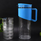 Durable unbreakable plastic water jug with lid and pouring spout