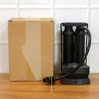 Double cylinder foot pump in packaging