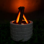 Airvanta Flame Diffuser with bonfire effect, emitting a gentle mist in a living room setting.