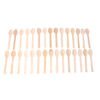 Natural birchwood disposable spoons demonstrating sturdy and food-grade quality.