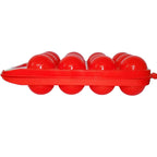 The egg holder with its protective lid closed, ready for transport.
