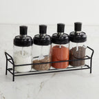 Complete 5-piece transparent glass kitchen storage set by .