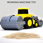 Children happily playing with the mini construction excavator vehicle.