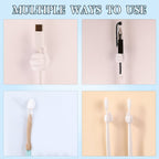 Bright white palm-shaped wall clip installed on a white wall