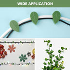 Close-up of an invisible plant climbing wall clip securing a vine.