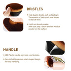 Side profile of the foundation brush showcasing its dense, gentle bristles.