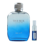 Premium True Blue scent perfume packaging in stylish box