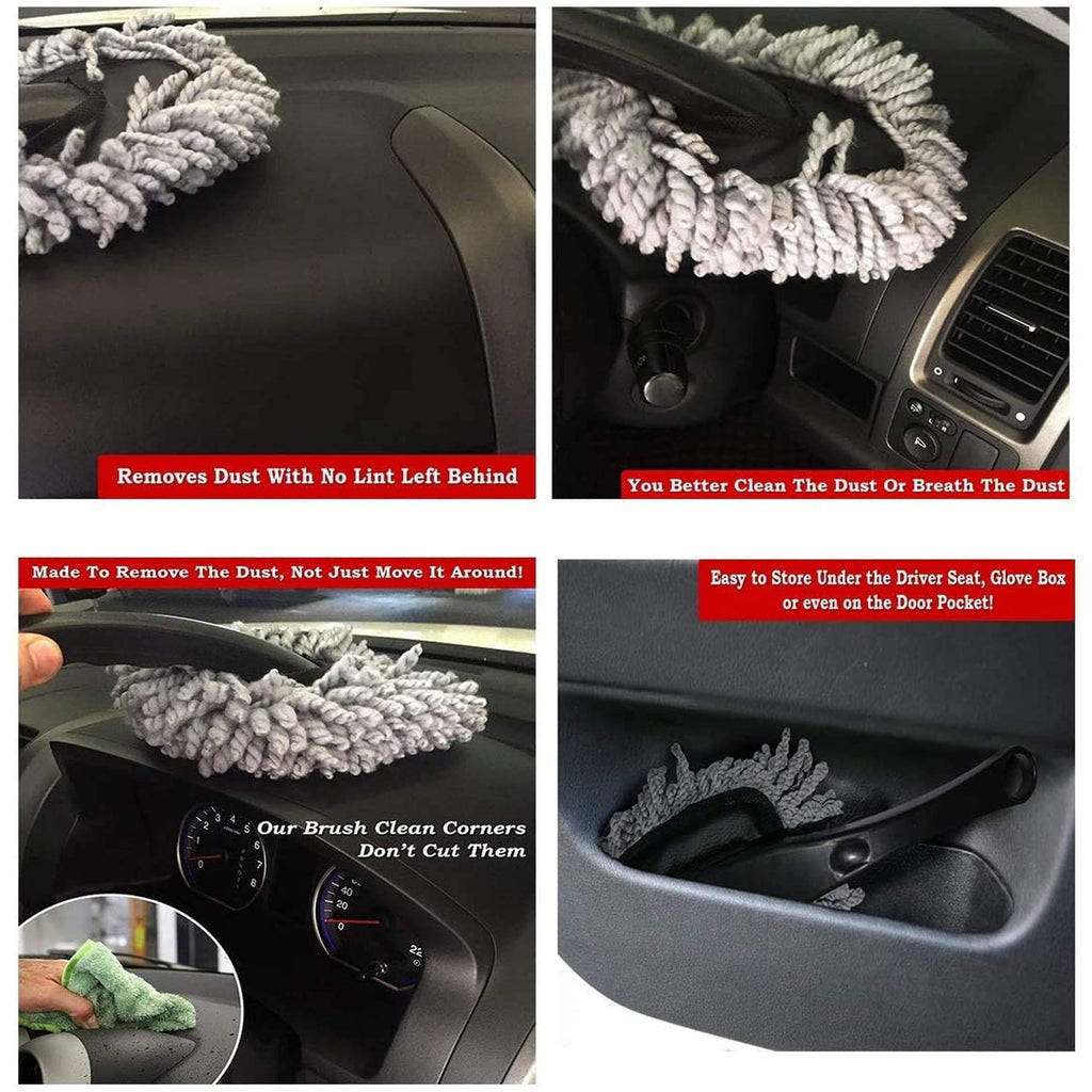 Versatile Microfiber Car Wash Brush suitable for both automotive and home window cleaning tasks.