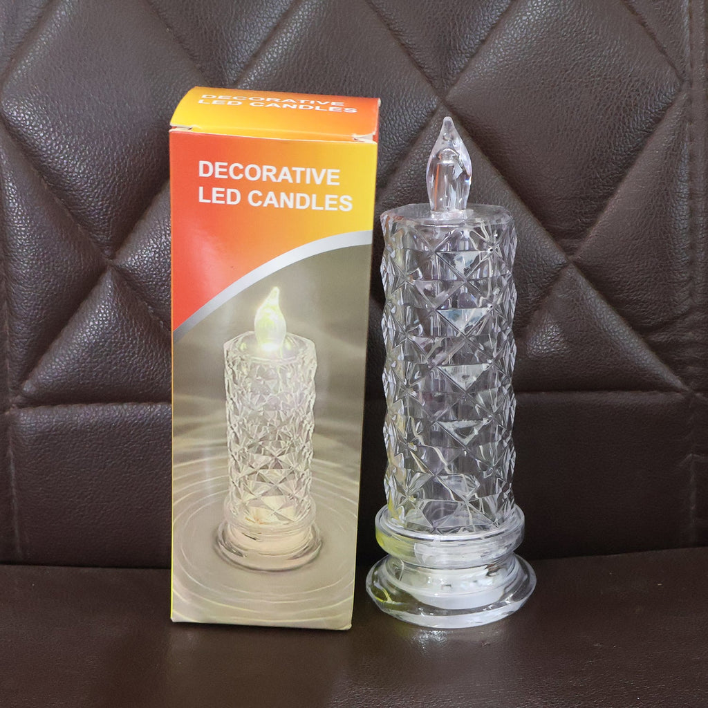 Illuminated LED Crystal Candle Light enhancing decorative ambiance