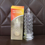 Illuminated LED Crystal Candle Light enhancing decorative ambiance