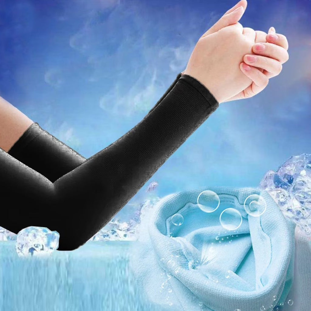 Elbow support sleeve worn on arm demonstrating snug fit