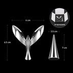 Stylish black rotating bottle opener with bird design and magnetic catcher