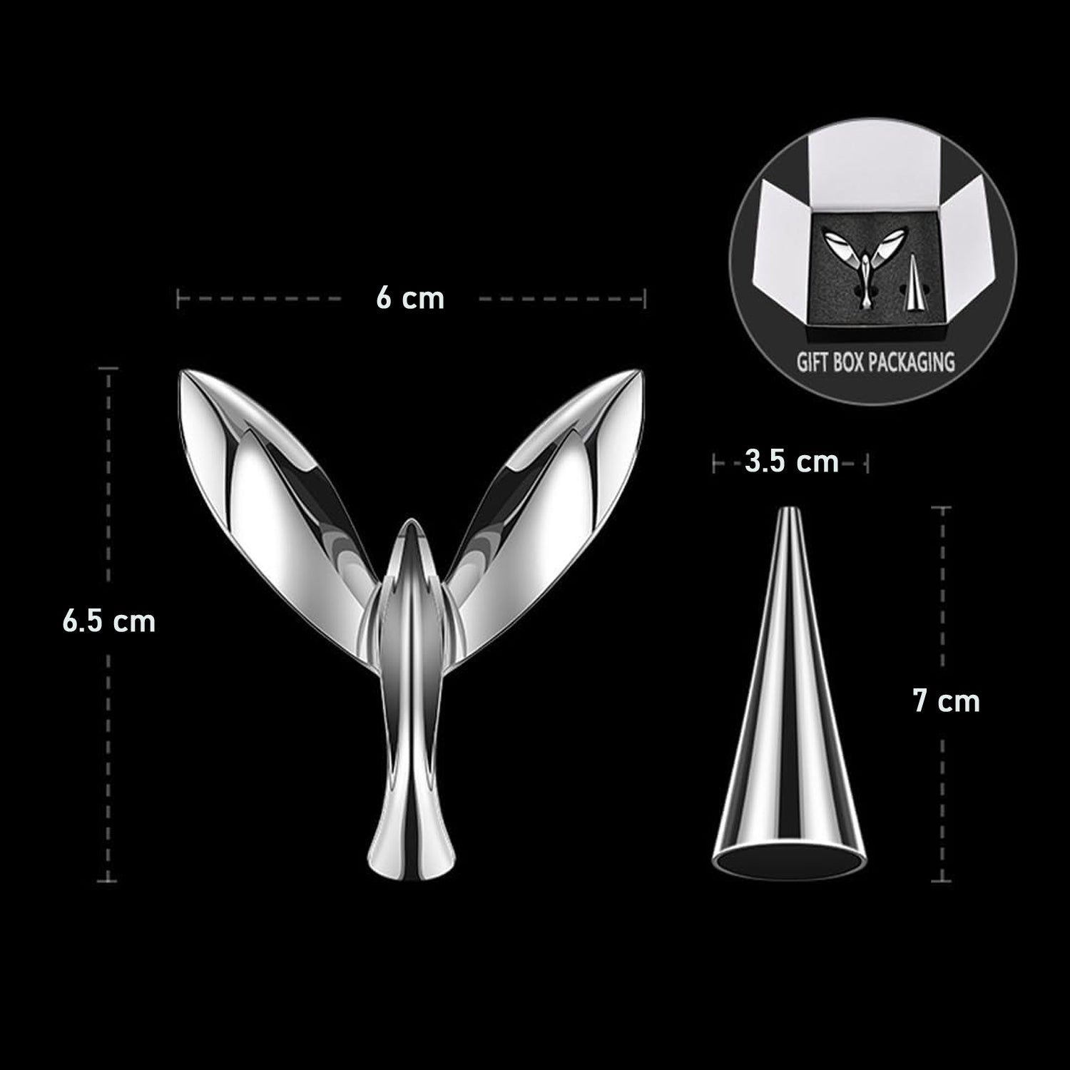 Stylish black rotating bottle opener with bird design and magnetic catcher