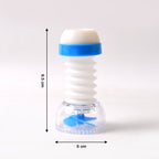 Kitchen faucet water filter with built-in splash guard and rotating sprayer