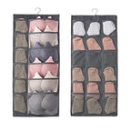 Close-up of breathable fabric and quality stitching on hanging organizer