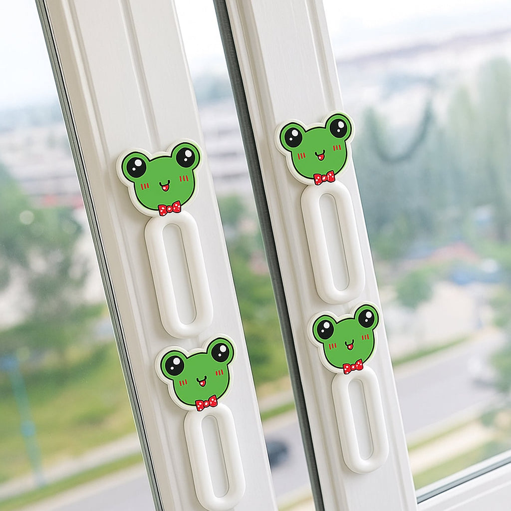 Ergonomic self stick push pull helper grip shown on sliding glass window